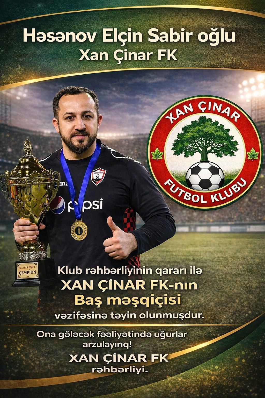 
        Cəbrayıl komandasında yeni baş məşqçi
    